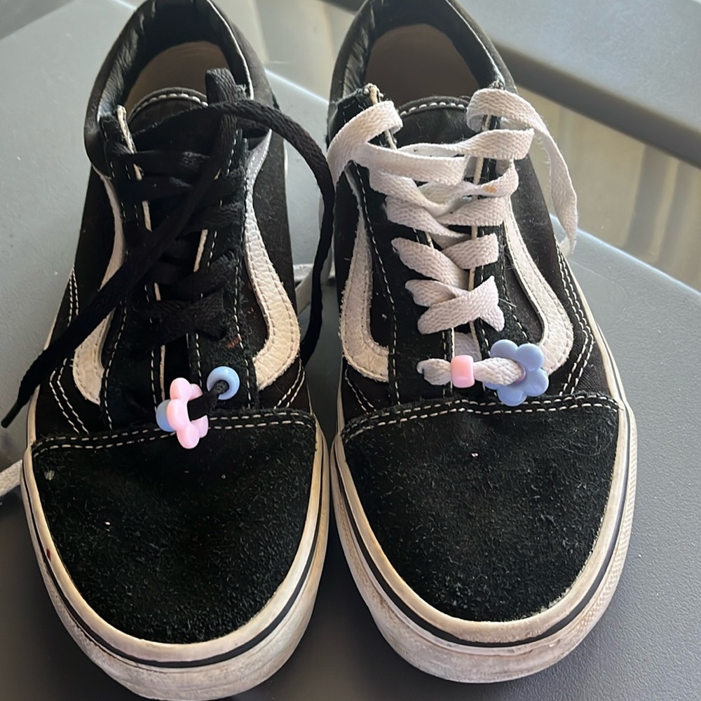 Black and white vans